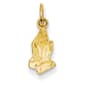 Unisex Gold Classics(tm) 14kt. Yellow Gold Praying Hands Pendant - image 1