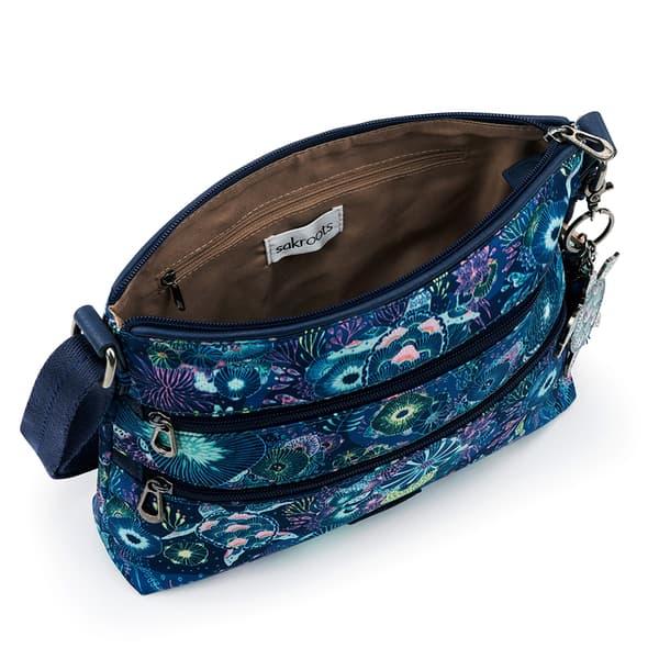 Sakroots Basic Nylon Crossbody - Royal Blue Seascape