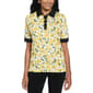 Womens Rafaella&#40;R&#41; Short Sleeve Lemon Button Polo - image 1