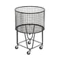 CosmoLiving by Cosmopolitan Black Industrial Metal Laundry Cart - image 1