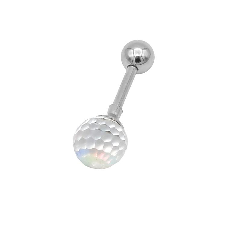 16-Gauge surgical Steel AB Crystal Disco Ball Tragus