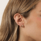Brilliant Grown 18kt. Gold-Plated Lab-Grown Diamond Bow Earrings - image 3