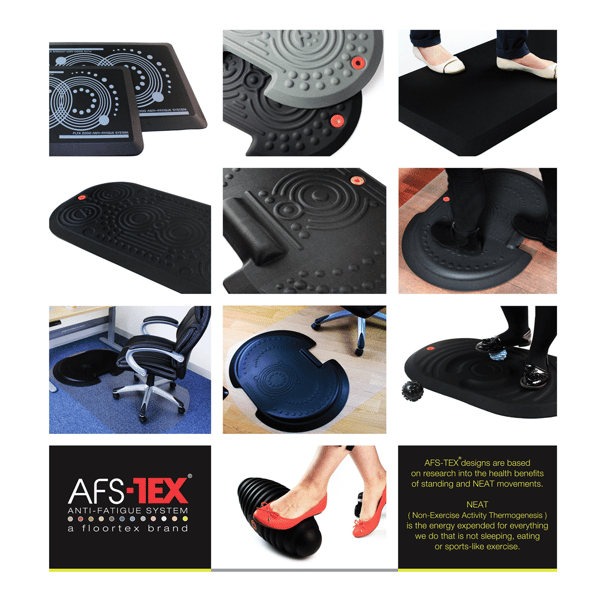 Floortex® AFS-TEX® 2000 Black Active Anti-Fatigue Mat