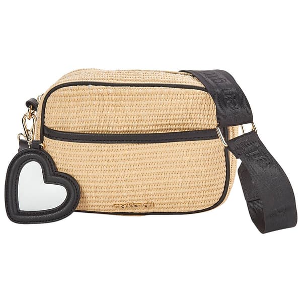 Madden Girl Raffia Camera Crossbody - image 