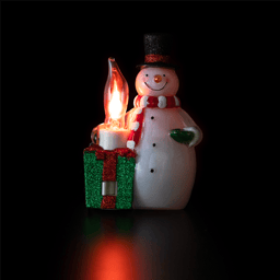 Northlight Snowman with Present Flickering Christmas Night Light