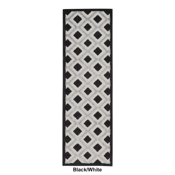 Nourison Aloha Diamond Modern Indoor/Outdoor Runner