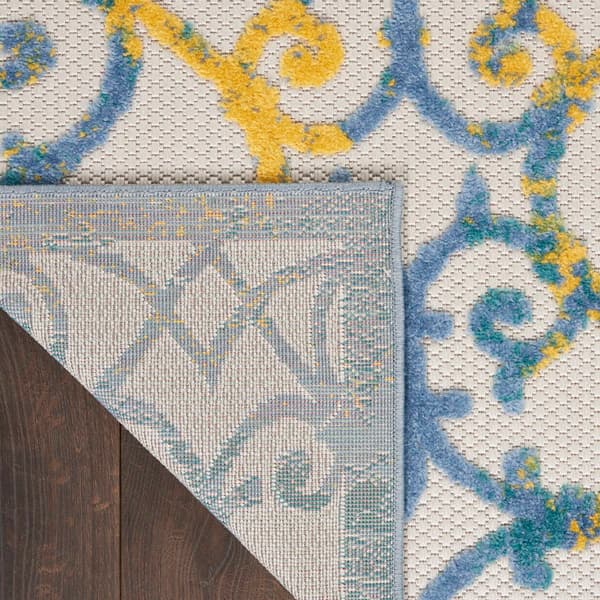 Nourison Aloha Scroll Print Indoor/Outdoor Runner