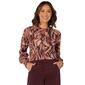 Petite Democracy Abstract Shirttail Hem Sweater - image 1