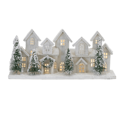 Melrose 23in. LED Flocked Winter Village Display