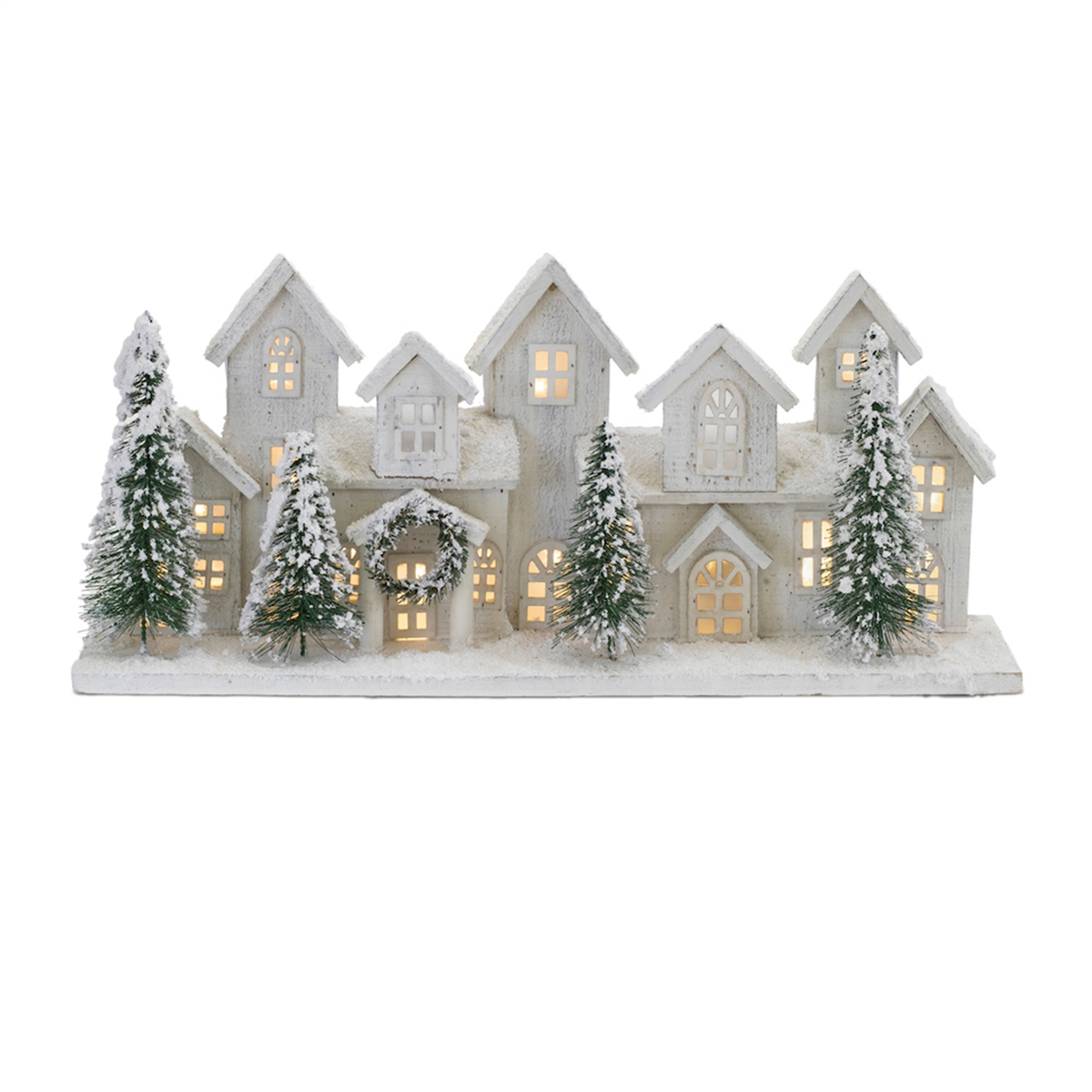 Melrose 23in. LED Flocked Winter Village Display