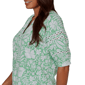 Womens Ruby Rd. Hothouse Florals Puff Sleeve Blouse - image 5