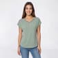 Womens Love Scarlet Short Dolman Sleeve Keyhole Neck Blouse - image 1