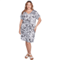 Women''s Ruby Rd. Must Haves Ii Batik Leaf Tie-Front Jersey Dress - image 1