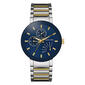 Mens Bulova Two-Tone Blue Dial Bracelet Watch - 98C123 - image 1