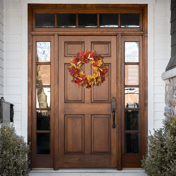 Northlight 20in. Leaves &amp; Berries Artificial Fall Harvest Wreath