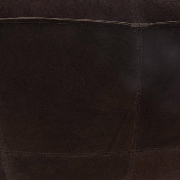 9th & Pike® Rustic Leather Pouf Ottoman