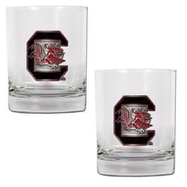 NCAA South Carolina Gamecocks 2pc. Rocks Glass Set