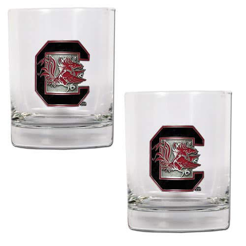 NCAA South Carolina Gamecocks 2pc. Rocks Glass Set - image 