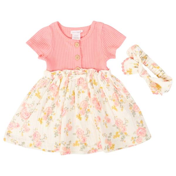 Baby Girl &#40;12-24M&#41; Laura Ashley&#40;R&#41; Knit Floral Dress - image 