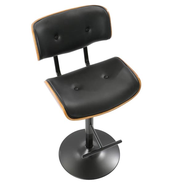 LumiSource Lombardi Mid-Century Modern Adjustable Bar Stool