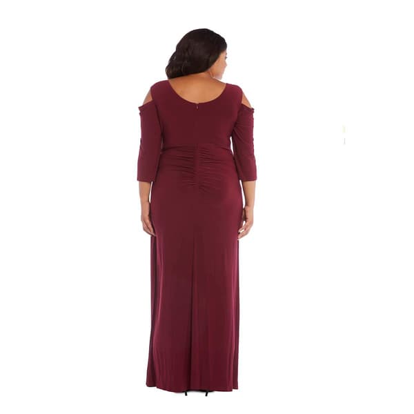 Plus Size R&M Richards Off-the-Shoulder Evening Gown