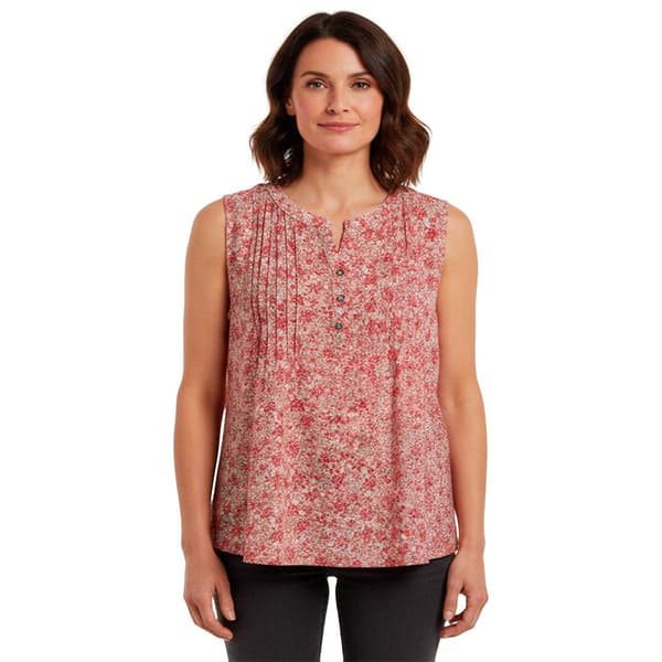 Plus Size Napa Valley Ditsy Floral Pleat Jacquard Blouse - image 