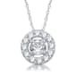 Nova Star&#40;R&#41; Sterling Silver 1/4ctw. Lab Grown Diamond Halo Pendant - image 1