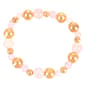 Design Collection Gold & Rose Beaded Stretch Bracelet - image 1