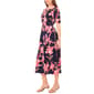 Womens MSK Short Sleeve Floral O-Ring Midi Dress - image 3