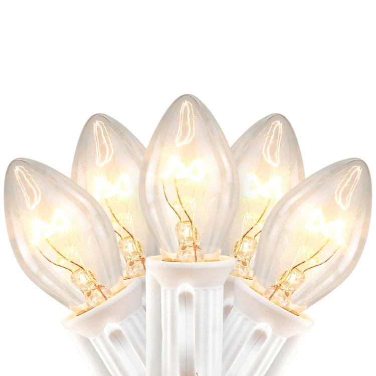 Northlight Seasonal 25ft. Clear C7 Christmas Lights - White Wire