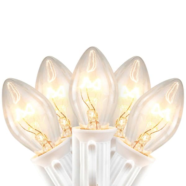Northlight Seasonal 25ft. Clear C7 Christmas Lights - White Wire