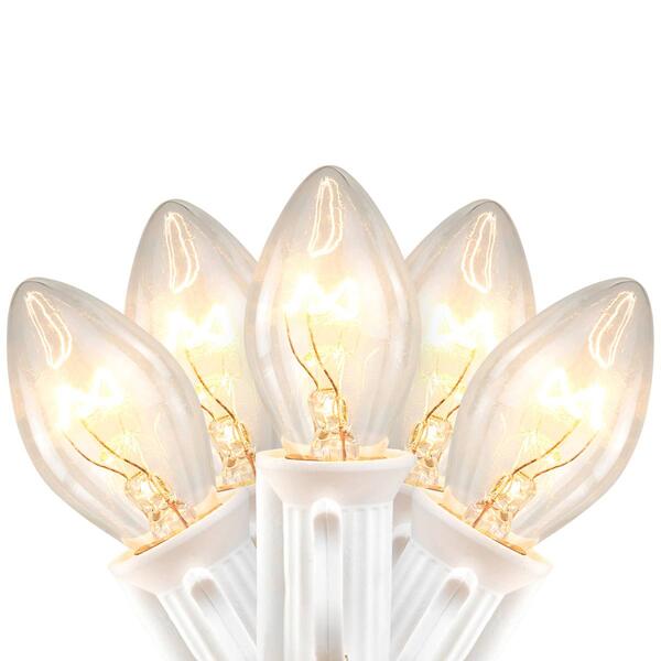 Northlight Seasonal 25ft. Clear C7 Christmas Lights - White Wire - image 