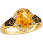 Le Vian(R) Gold Citrine Diamond Ring - image 1