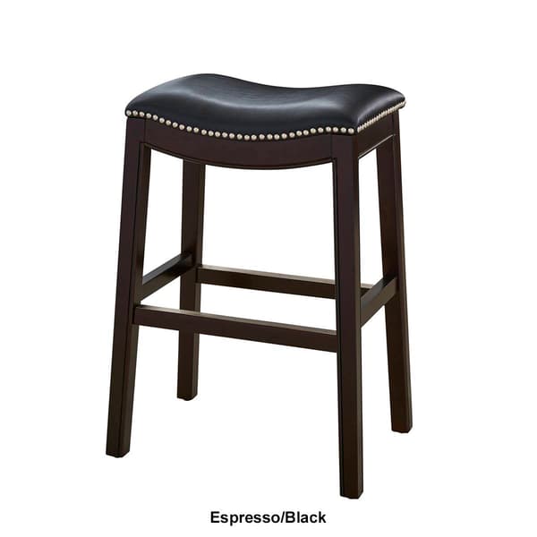 New Ridge Home Goods Julian 30in. Bar-Height Wood Barstool