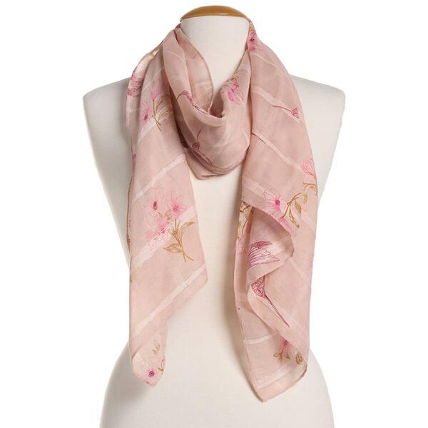 Womens Anne Klein Bird Blooms Oblong Scarf - image 