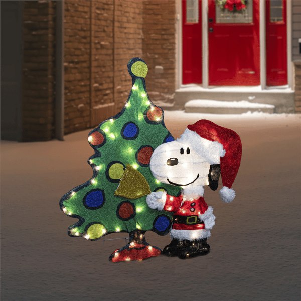 Northlight LED Peanuts Snoopy and Christmas Tree Outdoor Décor