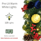 Puleo International 6ft. LED Ornaments & Pinecone Adorned Garland - image 4