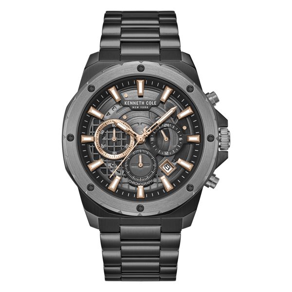 Mens Kenneth Cole New York® Chronograph Black Watch-KCWGI0087604