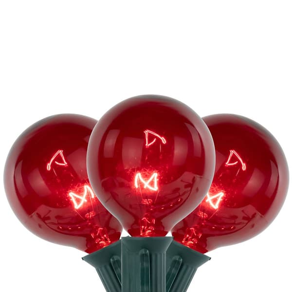 Northlight Seasonal 10ft. Red G50 Globe Christmas Patio Lights