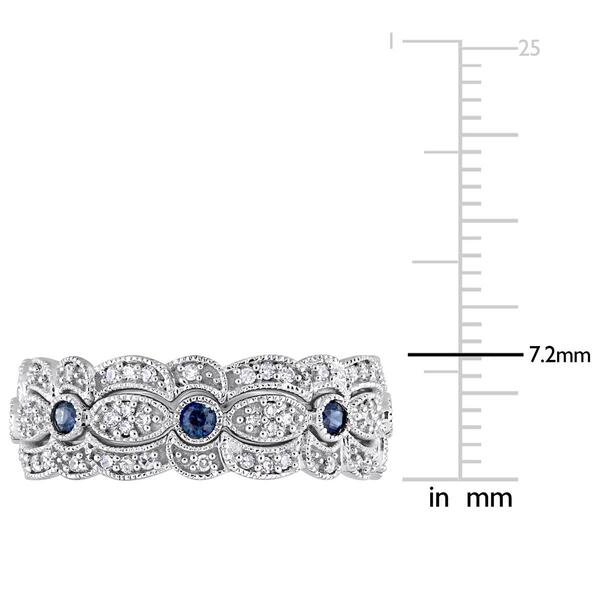 Diamond Classics&#8482; 3/8ctw. Sapphire 14kt. White Gold Ring