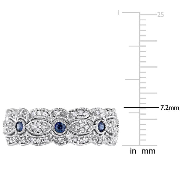 Diamond Classics™ 3/8ctw. Sapphire 14kt. White Gold Ring