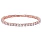 18kt. Rose Gold Plated Classic Tennis Bracelet - image 1