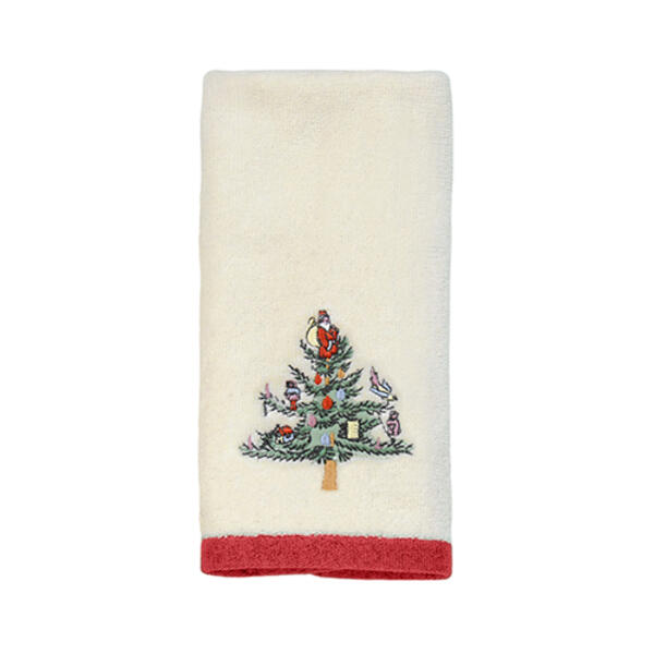Avanti Spode Christmas Tree Red Fingertip Towel - image 