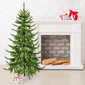 Santa''s Workshop 6ft. Pre-Lit LED Lights Green PVC Tree - image 3