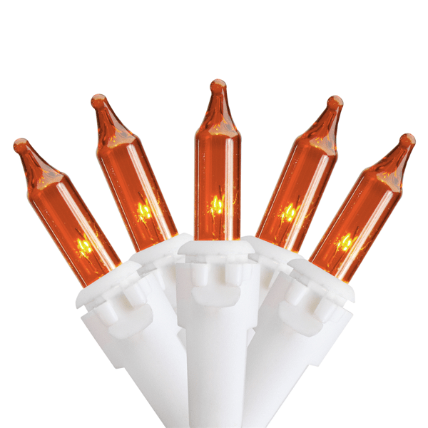 Northlight 3.5ft. 100ct. Orange Mini Icicle Christmas Lights