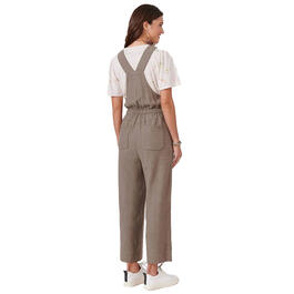 Womens Democracy Knotted Double Layer Cropped Overalls
