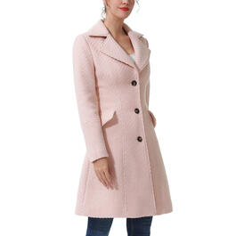 Womens BGSD Fit & Flare Boucle Wool Blend Coat