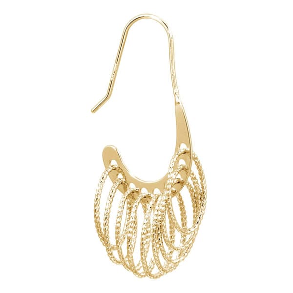Athra 14kt. Gold Over Brass Marquise Drop J-Hoop Earrings