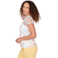 Womens Hearts of Palm Fun in the Sun Cap Sleeve Eyelet Blouse - image 4