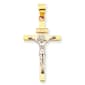 Unisex Gold Classics(tm) INRI Two Tone Crucifix Pendant - image 1